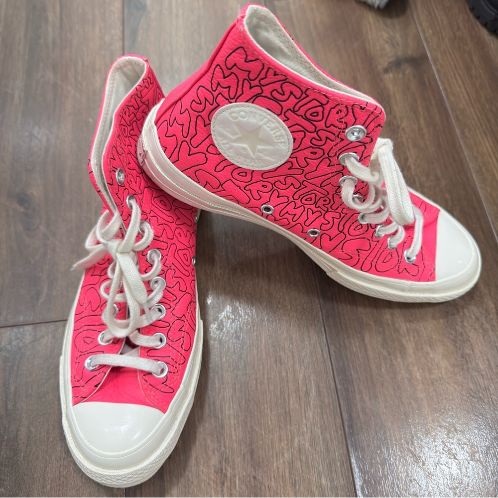 Converse Chuck 70 High Leather Limited Edition Pink “My Story” Size 8.5